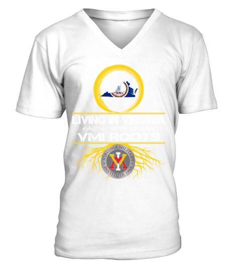 Living in Virginia with VMI Roots V-Neck T-shirt