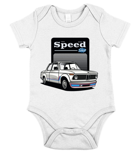 Vintage Car Speed shop Short Sleeve Baby One-Piece