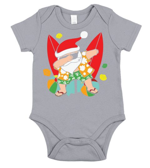 Dabbing Santa Xmas in July Short Sleeve Baby One-Piece