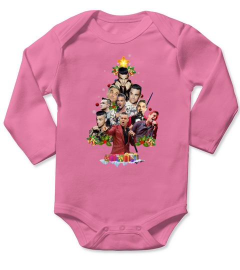 Robbie Williams Christmas Tree shirt Long Sleeve Baby One-Piece