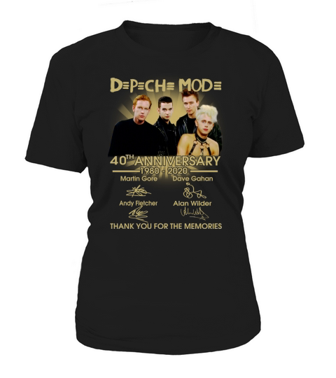 Depeche Mode 40th anniversary 1980 2020 signature thank memories shirt Women's T-Shirt