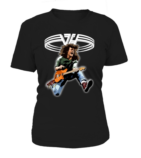 Rip Eddie Van Halen playing Guitar Women's T-Shirt