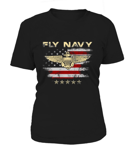 Fly Navy Classic Naval Officer Pilot Wings  - Unisex Long Sleeve Women's T-Shirt