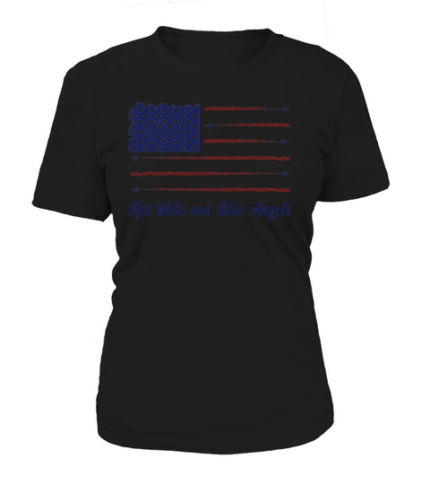 American flag red white and blue angels shirt - Ladies Flowy Tank Women's T-Shirt