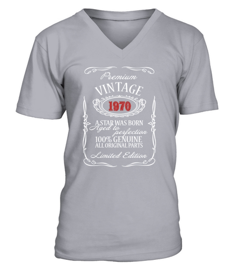 Vintage 1970 Birthday Gift Idea V-Neck T-shirt