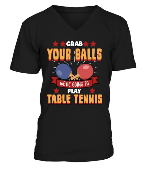 table tennis sports sport paddle match V-Neck T-shirt