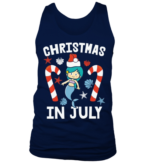 Christmas In July Cute Mermaid Tank Top Unisex
