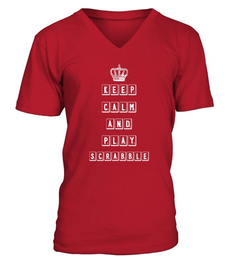 Scrabble - Keep calm and play scrabble V-Neck T-shirt