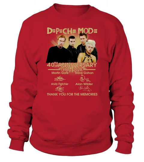 Depeche Mode 40th anniversary 1980 2020 signature thank memories shirt Sweatshirt Unisex
