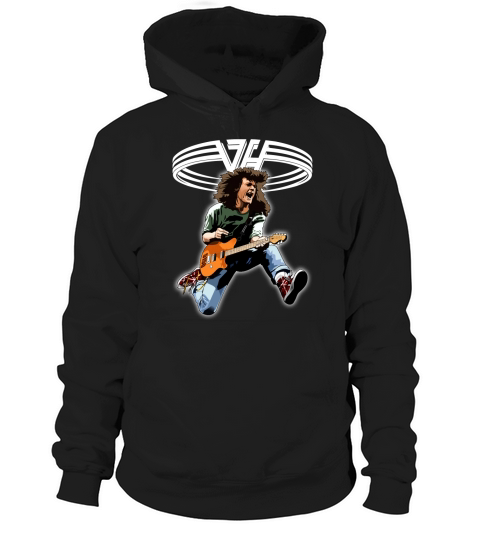 Rip Eddie Van Halen playing Guitar Hoodie Unisex