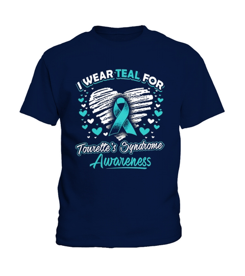I Wear Teal For Tourettes Syndrome Aware Kids T-Shirt