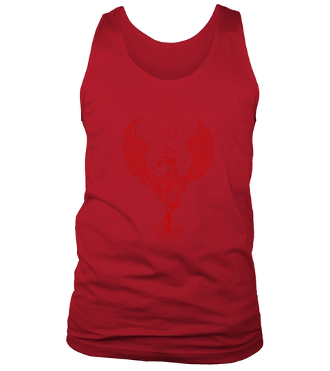 tribal phoenix bird rising in red Tank Top Unisex