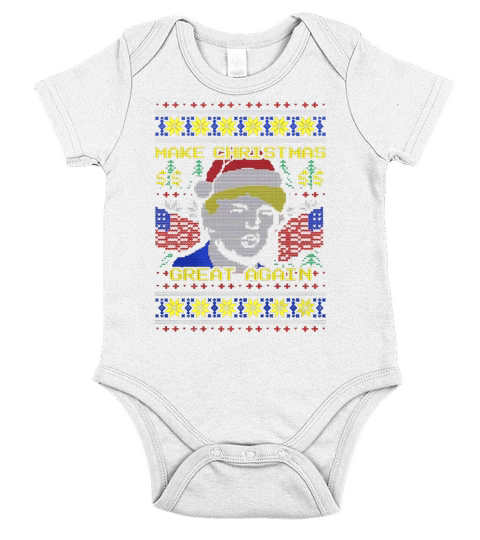 Make Christmas Great Again Ugly Short Sleeve Baby One-Piece