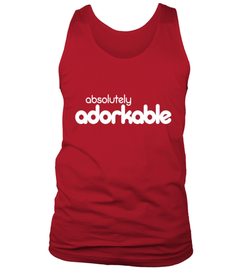 Absolutely Adorkable - adorable dorky funny wordplay t-shirt Tank Top Unisex