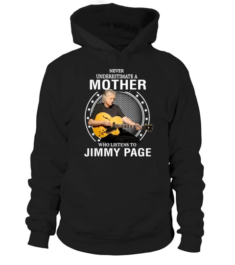 Unterschätze niemals eine Mutter, die Jimmy Page zuhört Hoodie Unisex