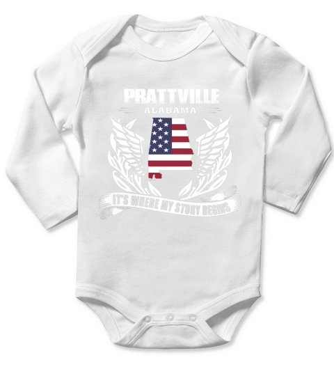 Prattville, Alabama Its Where My Story Begins Shirt Long Sleeve Baby One-Piece