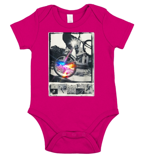 BMX color bike Short Sleeve Baby One-Piece