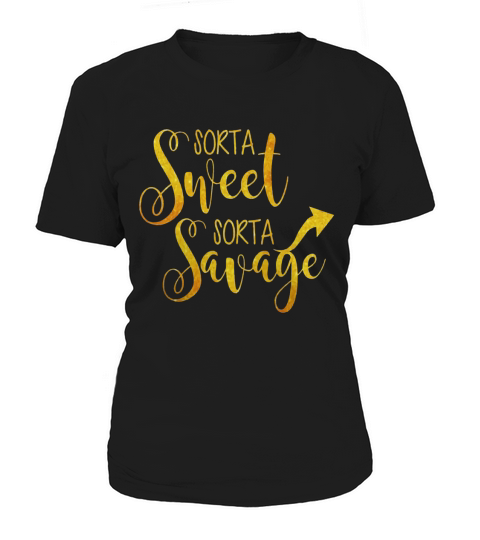 Sorta Sweet Sorta Savage T-shirt Glitter Women Trendy Quote Women's T-Shirt