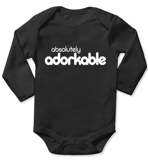 Absolutely Adorkable - adorable dorky funny wordplay t-shirt Long Sleeve Baby One-Piece