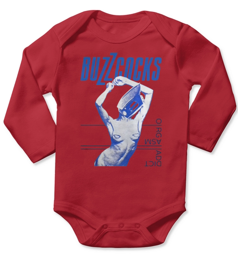 Buzzcocks Orgasm Addict T-Shirt Long Sleeve Baby One-Piece