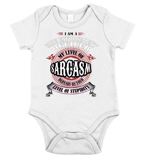 CODE ENFORCEMENT OFFICER Sarcasm Short Sleeve Baby One-Piece