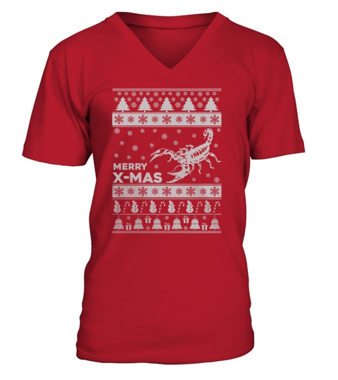 Best Scorpion Ugly Christmas Sweater V-Neck T-shirt