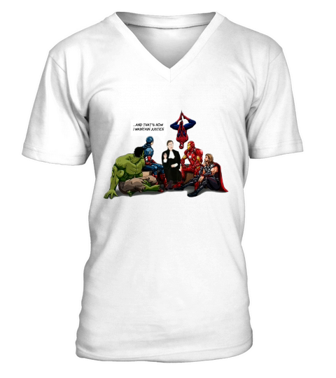 Ruth Bader Ginsburg Maintains Justice T-Shirt V-Neck T-shirt