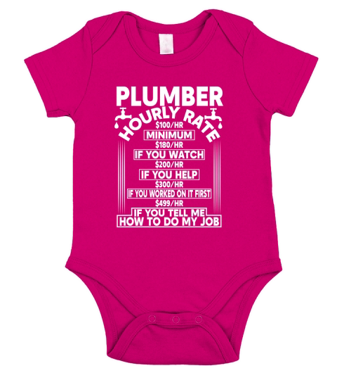 Plumber hourly rate Short Sleeve Baby One-Piece