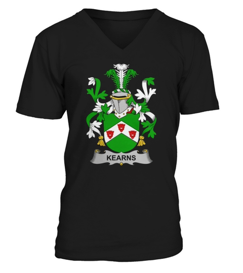Kearns Family Crest Irish Family Crests II V-Neck T-shirt