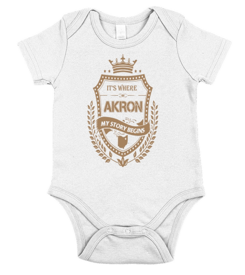 Akron - Its where my story begins t-shirt Short Sleeve Baby One-Piece