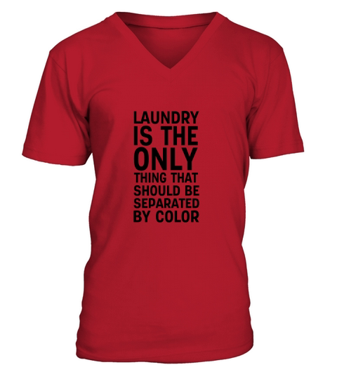 Laundry is the only thing that should be separated by color V-Neck T-shirt