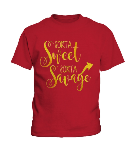 Sorta Sweet Sorta Savage T-shirt Glitter Women Trendy Quote Kids T-Shirt