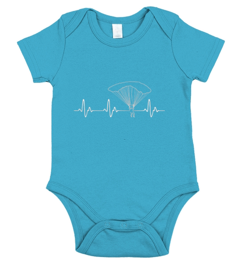 Skydiving Heartbeat Short Sleeve Baby One-Piece