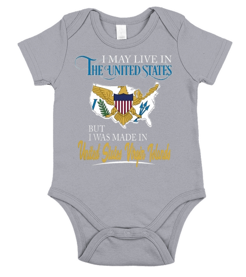 United States Virgin Islands Short Sleeve Baby One-Piece