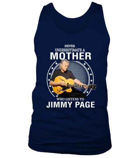 Unterschätze niemals eine Mutter, die Jimmy Page zuhört Tank Top Unisex