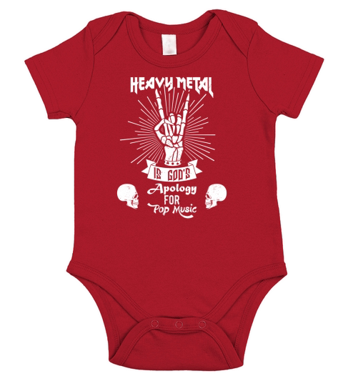 Heavy Metal Music is Gods Apology Shirt Short Sleeve Baby One-Piece