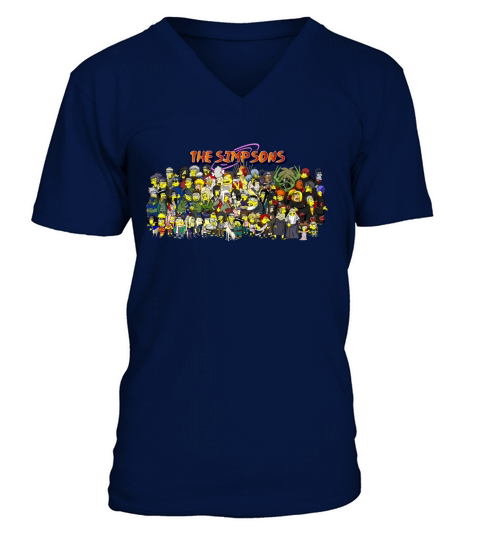 Simpsons Naruto V-Neck T-shirt