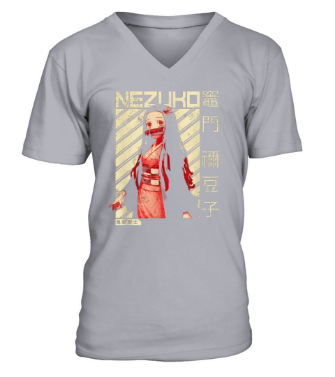 Demon Slayer Anime Arts Nezuko Kamado shirt V-Neck T-shirt