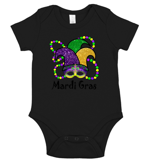 Mardi gras Short Sleeve Baby One-Piece