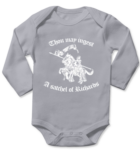 Thou May Ingest a Satchel of Richards Long Sleeve Baby One-Piece