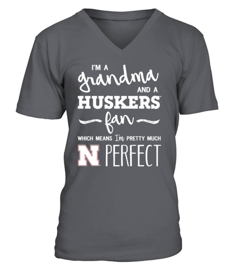 Nebraska Cornhuskers Perfect Grandma V-Neck T-shirt