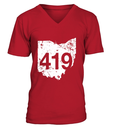 Ashland Lima Area Code 419 Shirt, Ohio Gift V-Neck T-shirt