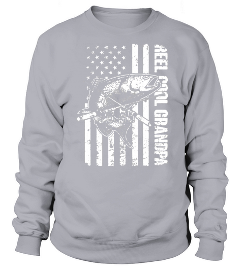 Reel Cool Grandpa American Flag Fisherman Shirt Sweatshirt Unisex