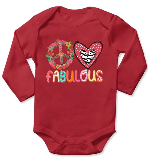 Peace Love Fabulous sublimation Long Sleeve Baby One-Piece