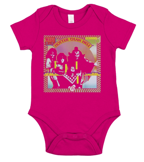 KISS  1974 Hotter Than Hell TShirt Short Sleeve Baby One-Piece