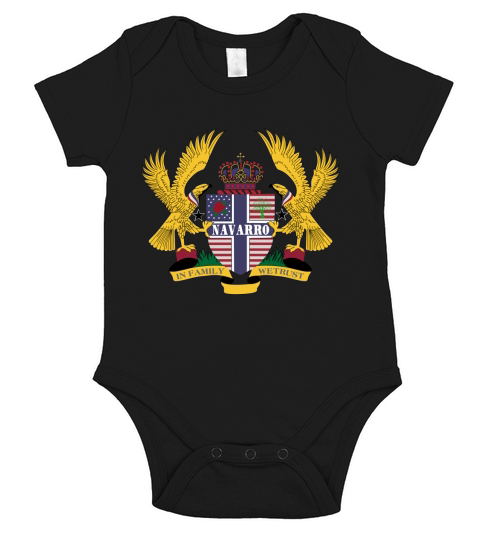 Navarro Family Crest For American People - Navarro Family T-Shirt, Hoodie, Sweatshirt Short Sleeve Baby One-Piece