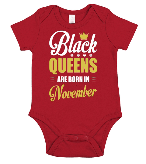 Black Queens are born in November Short Sleeve Baby One-Piece