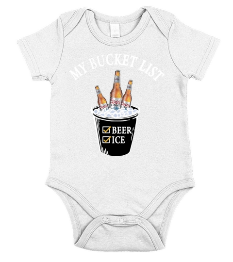 My Bucket List Beer And Ice Short Sleeve Baby One-Piece