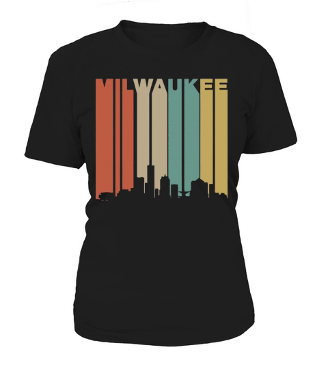 Retro 1970s Milwaukee Wisconsin Downtown Skyline T-Shirt Women's T-Shirt