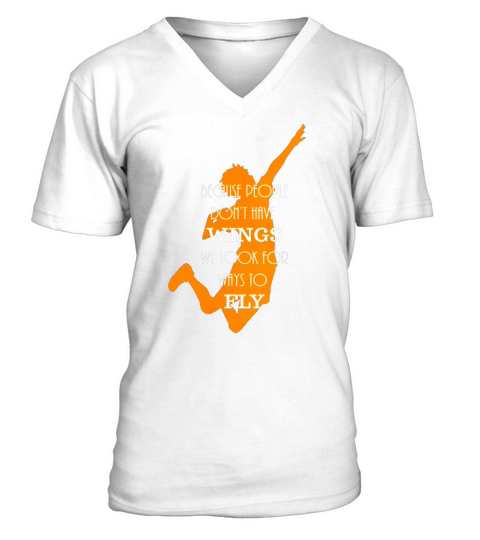 shirt Haikyuu Weil die Menschen keine Flügel haben, suchen wir nach Wegen V-Neck T-shirt